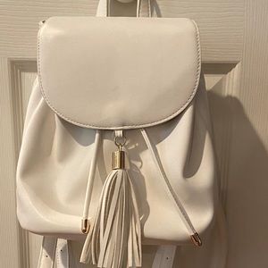 Forever 21 mini white backpack